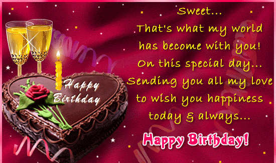 Romantic Birthday Greetings Message 2014