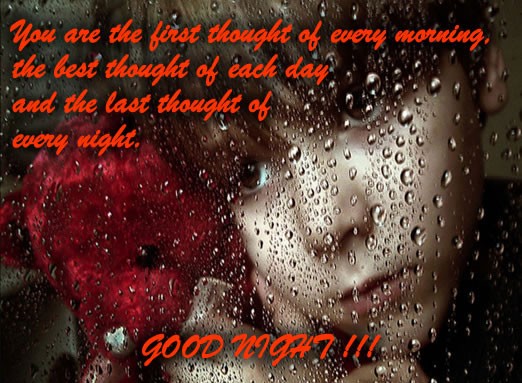 Romantic Good Night Message with Image