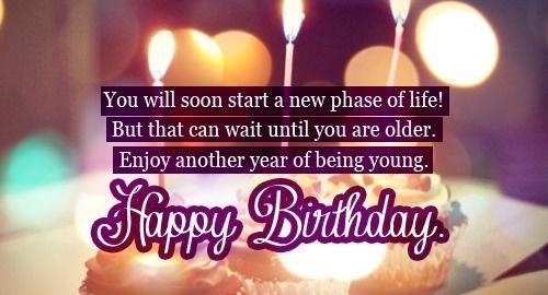 Young and Energetic Birthday Message