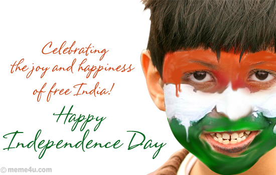 Celebrating Independence day with the joy and happiness