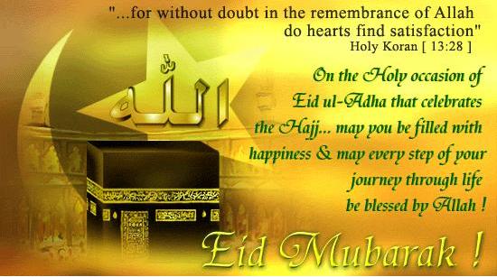 Celebrating Hajj and EID day with family.