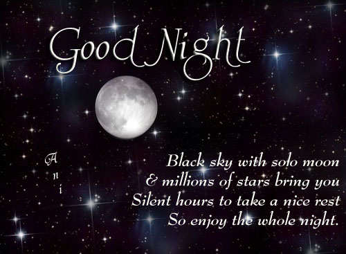 keep rest in the silent hours of night and enjoy it.