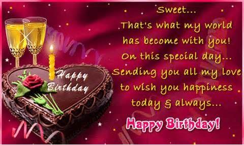 my wishes on your special sweet birthday