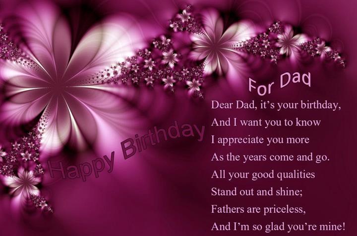 wish you DAD on his birthday with these priceless birthday greetings