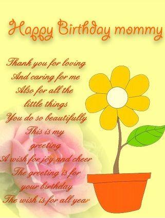 happy birthday wish for mommy to have a good year.