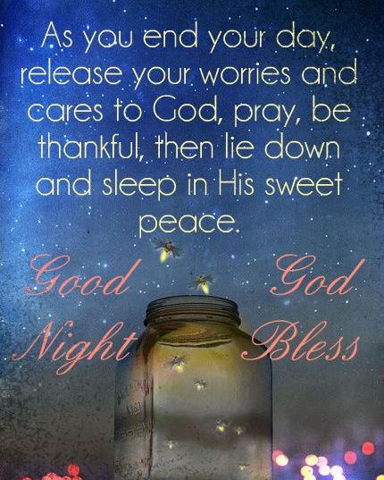 good night pray to have a peaceful sleep