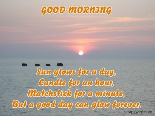 morning wishes to have a glowing day