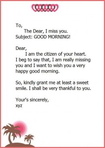 Miss You Morning Letter