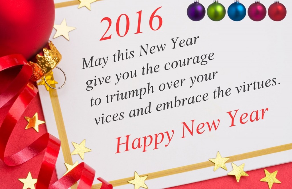 Latest Collection of New Year Cards SMS 2016 Greetings Wishes Quotes